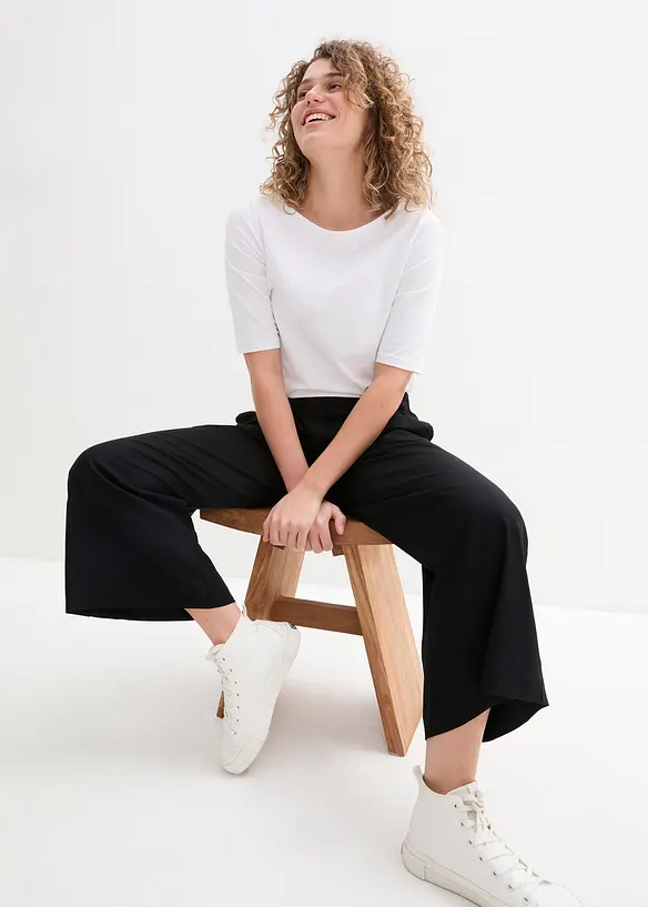 Vijde culotte van viscose, bonprix