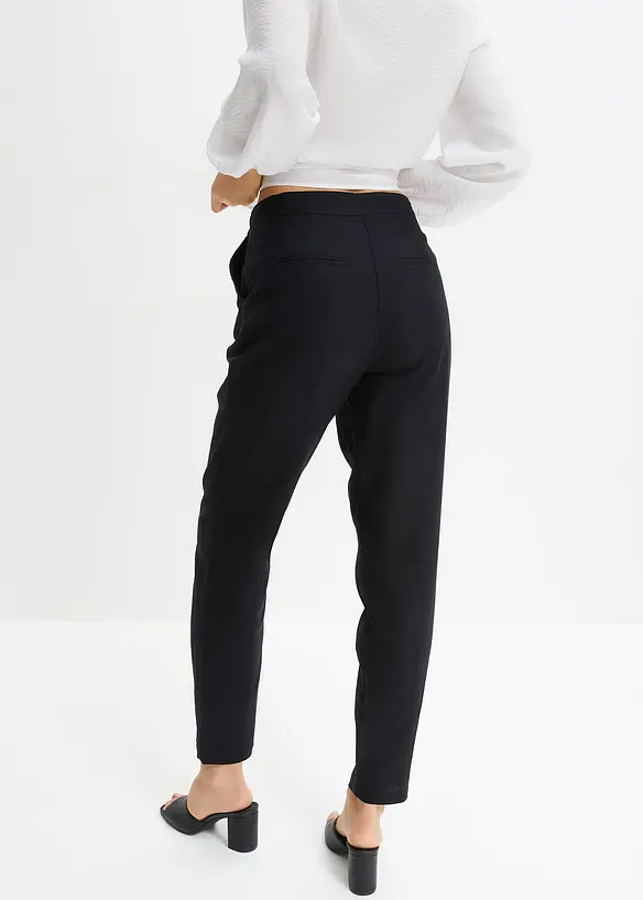 Cropped high waist broek in een linnen-viscosemix, bonprix