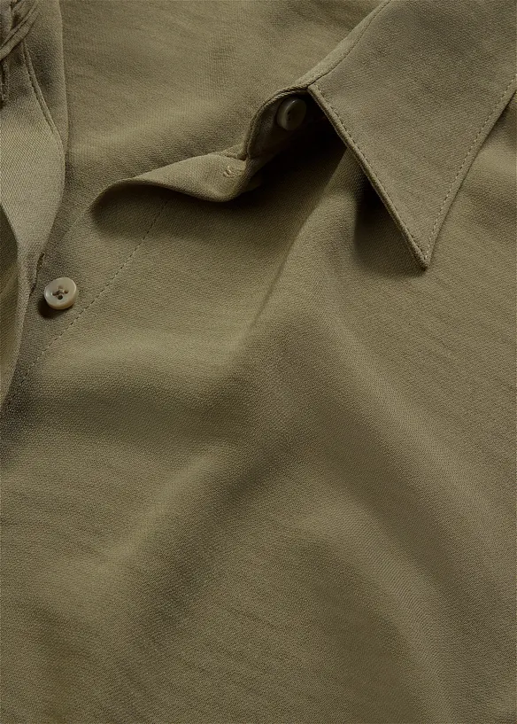Blouse met korte mouw van gerecycled polyester, bonprix