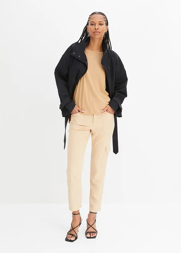 Boxy shirt in een zachte viscosemix, bonprix