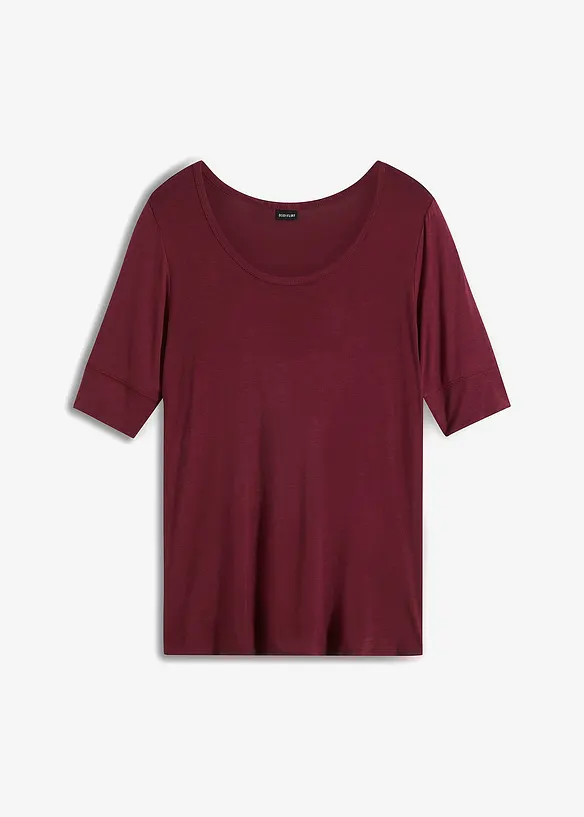 Shirt met ronde hals van zachte viscose, bonprix