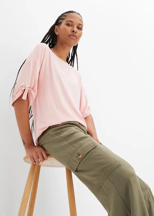 Soepelvallende, wijde cargo broek, bonprix