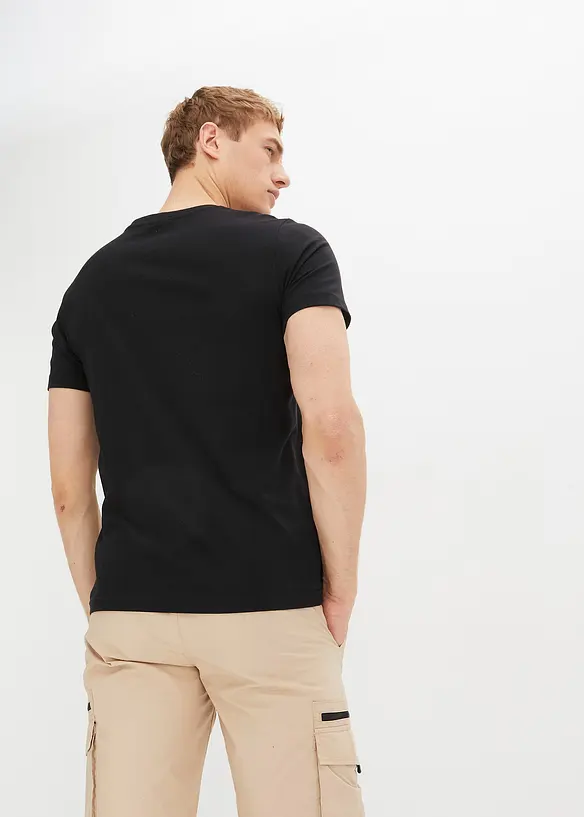 T-shirt van biologisch katoen, slim fit, bonprix