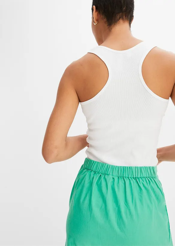 Linnen rok in wikkellook met strikkoordjes, BODYFLIRT