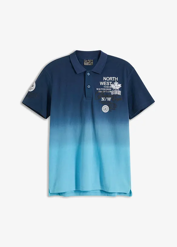 Poloshirt van katoen met kleurverloop en korte mouw, bonprix