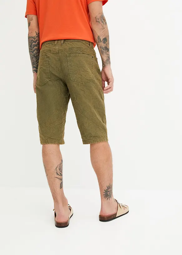 Lange stretch bermuda, loose fit, bonprix