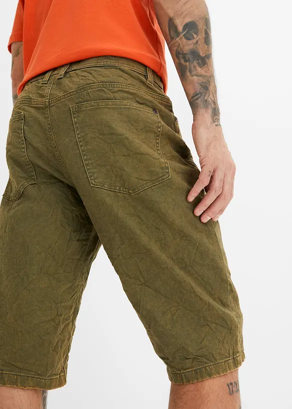 Lange stretch bermuda, loose fit, bonprix