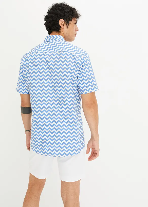 Overhemd met grafische print en korte mouwen, bpc bonprix collection