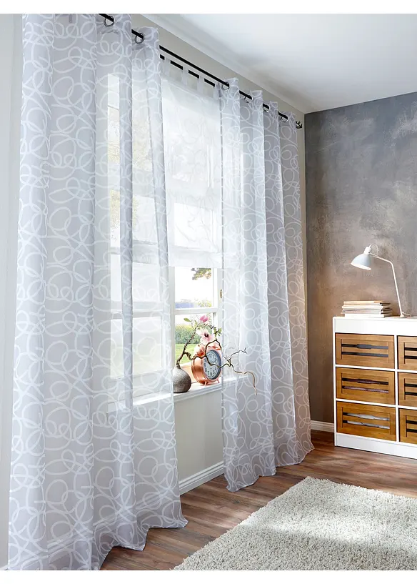 Transparant vouwgordijn met print, bonprix