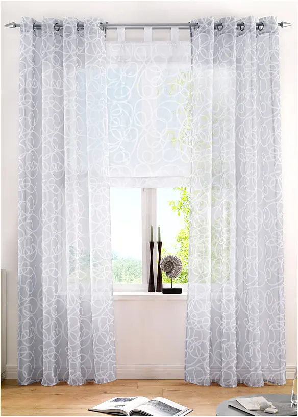 Transparant vouwgordijn met print, bonprix
