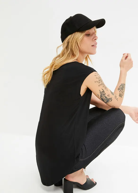 High-low shirt van soepel vallende viscosemix, bonprix