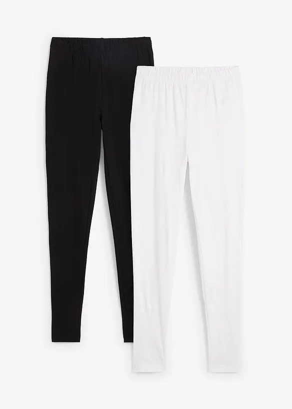 Legging met biologisch katoen (set van 2), bonprix