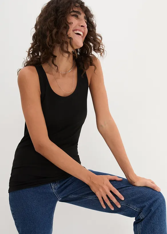 Stretch tanktop (set van 2), bonprix