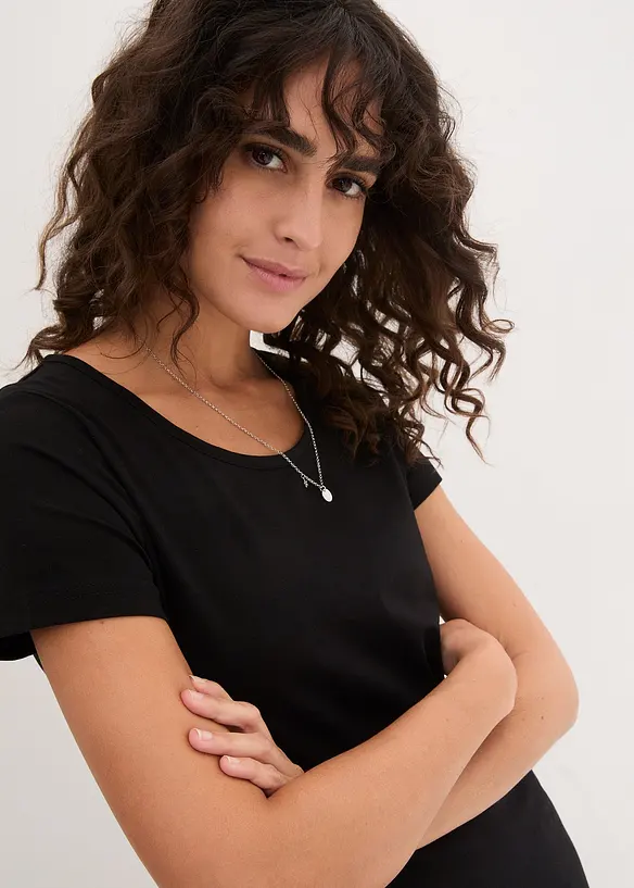 Jersey jurk met biologisch katoen en stretch, bonprix