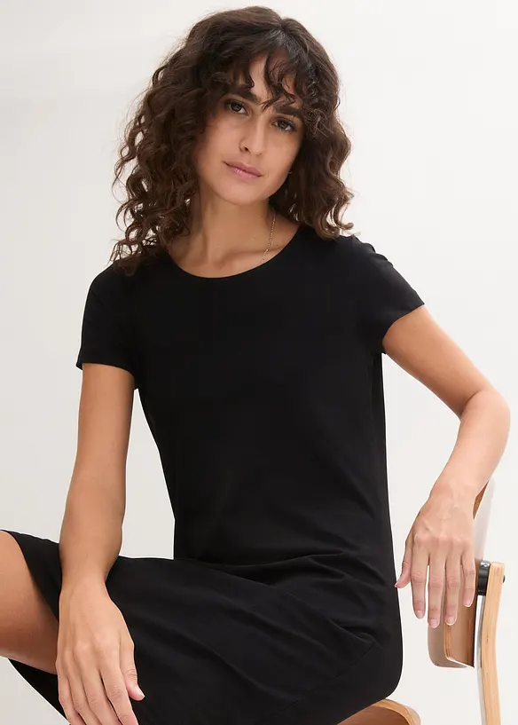 Jersey jurk met biologisch katoen en stretch, bonprix