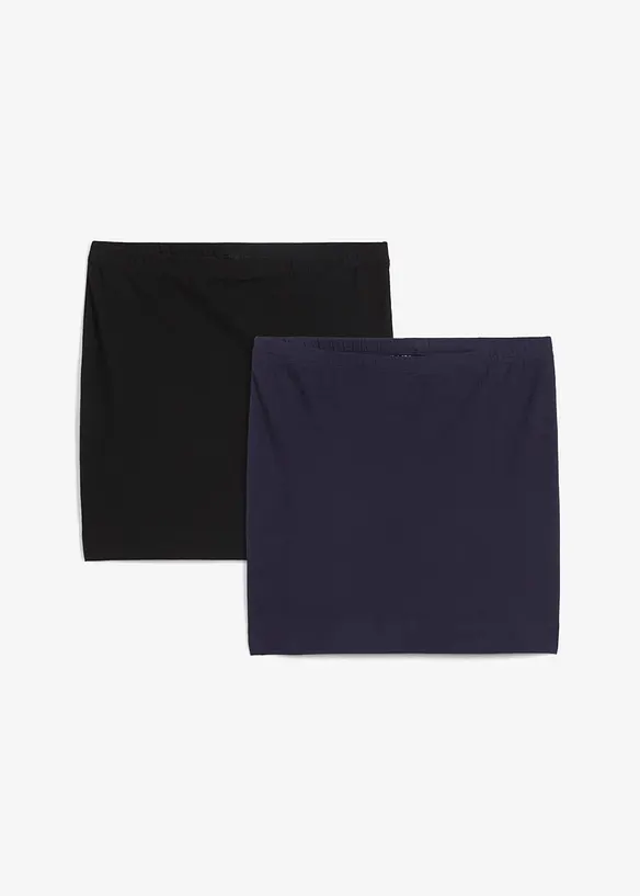 Stretch jersey rok met biologisch katoen (set van 2), bonprix