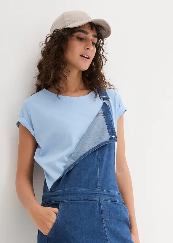 Shirt met ronde hals (set van 5), korte mouw, bonprix