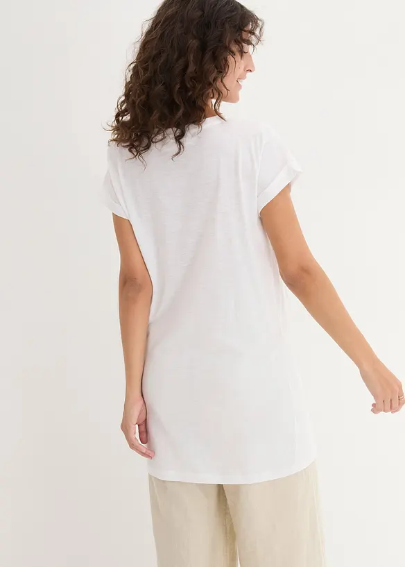 Boxy longshirt, korte mouw, bonprix