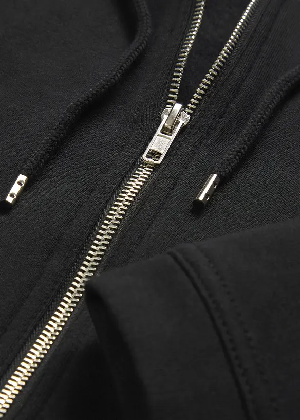 Lang sweatvest met ritszakken, bonprix