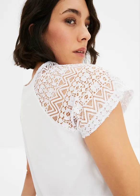 Shirt met kant, bonprix
