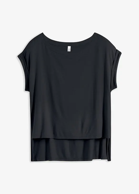 Oversized shirt van vloeiende viscose, bonprix