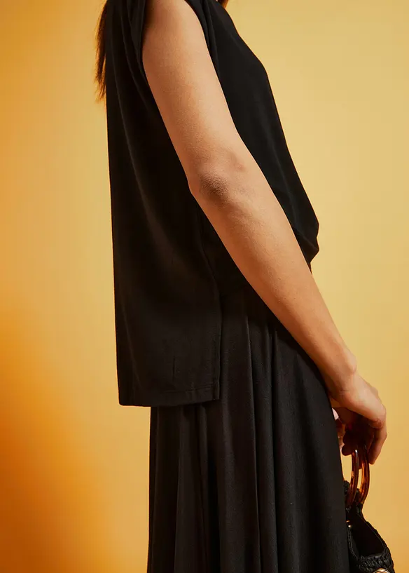 Oversized shirt van vloeiende viscose, bonprix