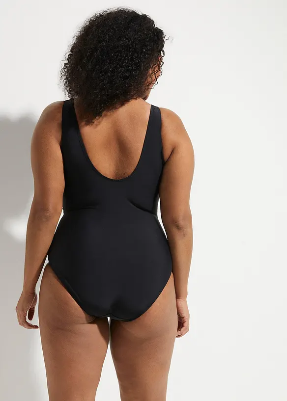 Corrigerend badpak met plooitjes, medium corrigerend, bonprix