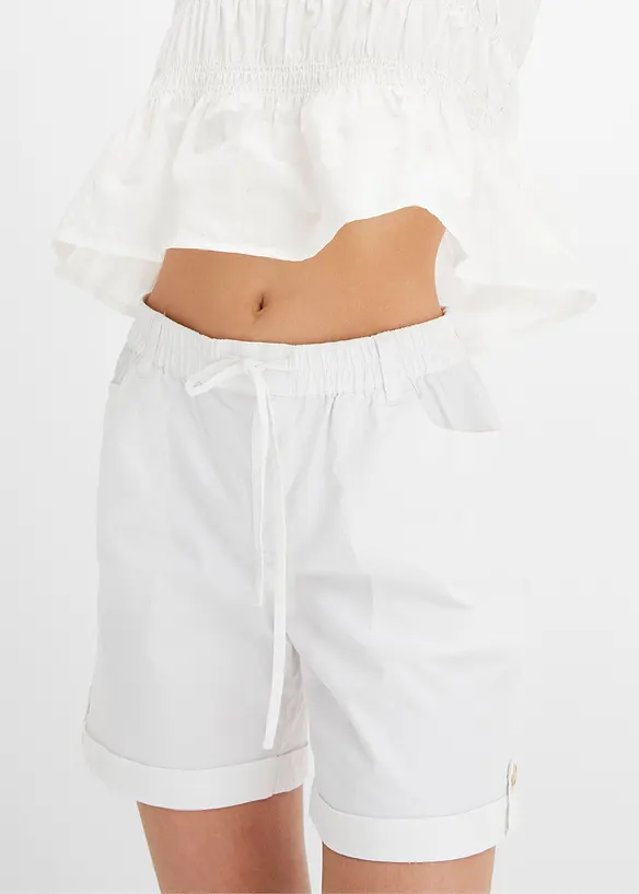 Katoenen bermuda met elastische band, bonprix