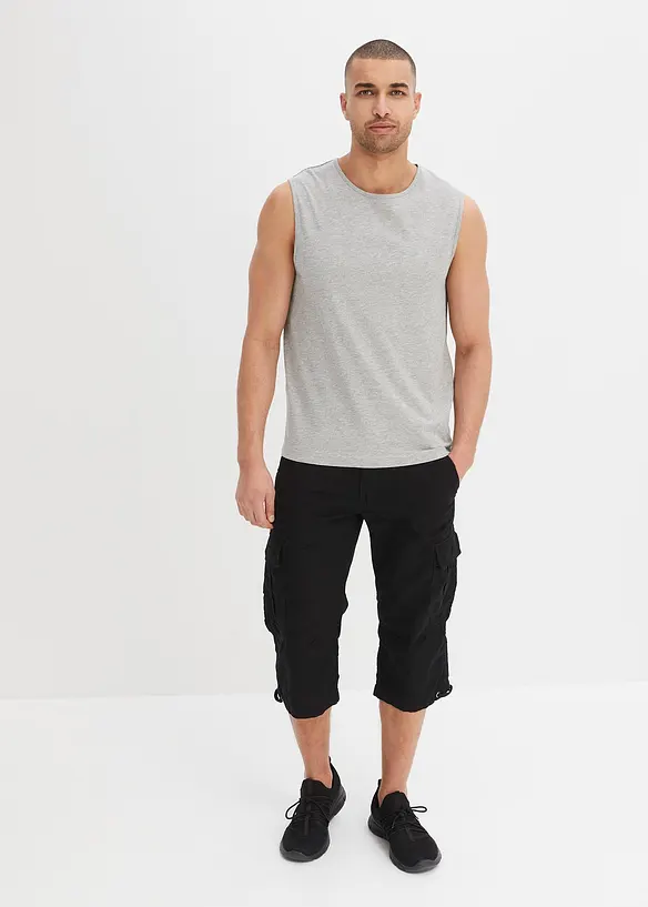 Lange cargo bermuda van katoen, regular fit, bonprix