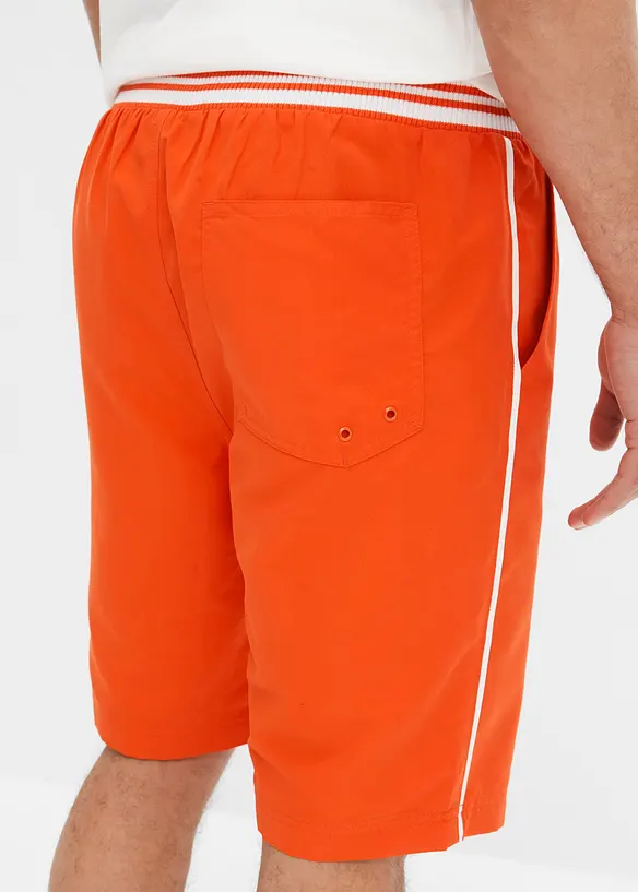 Strandbermuda van gerecycled polyester met geribde band, bonprix