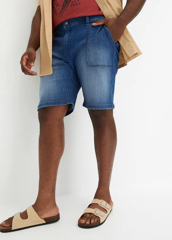 Stretch jeans bermuda, loose fit, bonprix