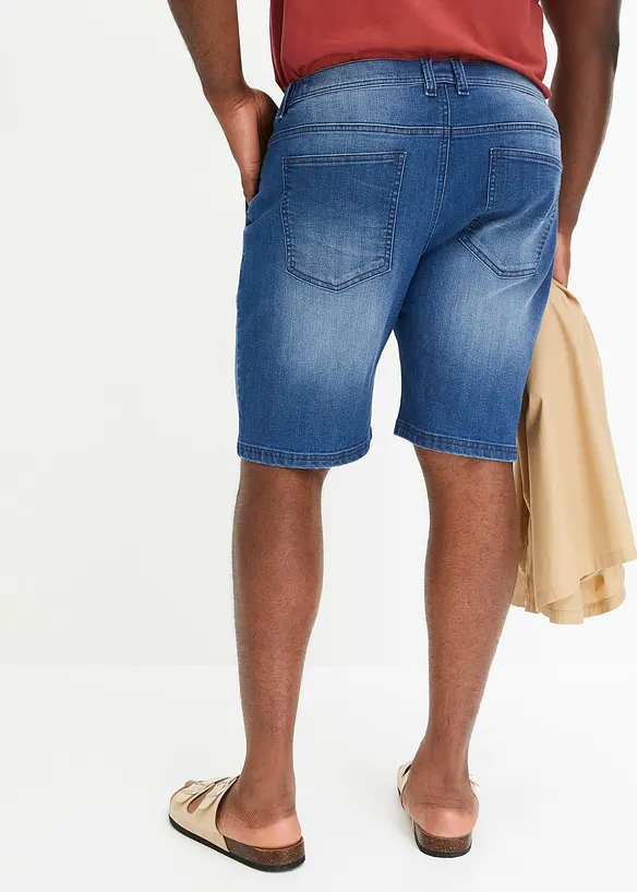 Stretch jeans bermuda, loose fit, bonprix