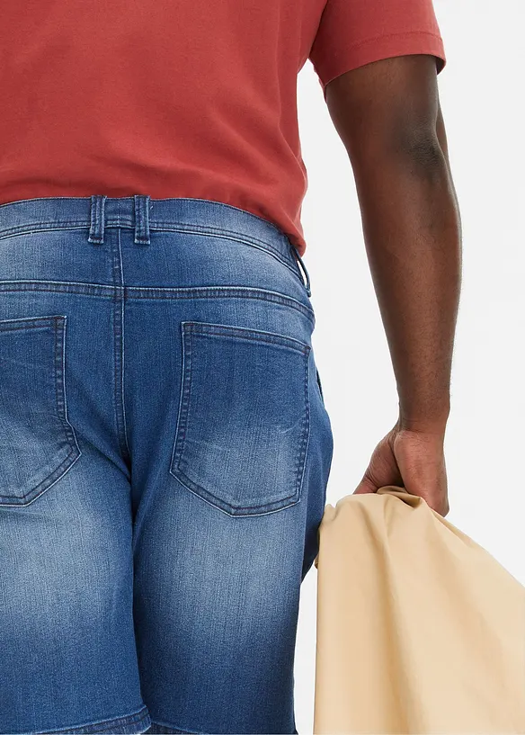 Stretch jeans bermuda, loose fit, bonprix