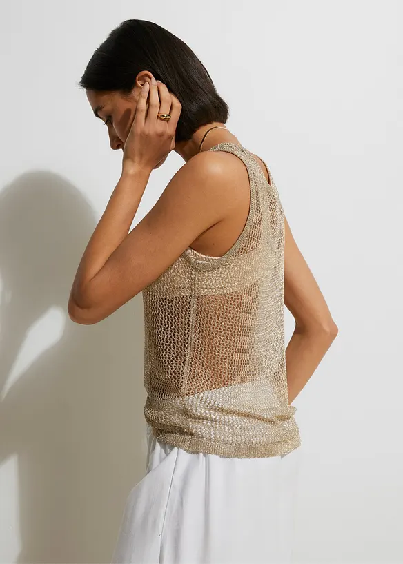 Gebreide top in een zachte viscosemix, bonprix