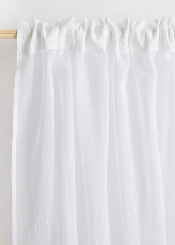 Jacquard gordijn met lengtestrepen (1 stuk), bonprix