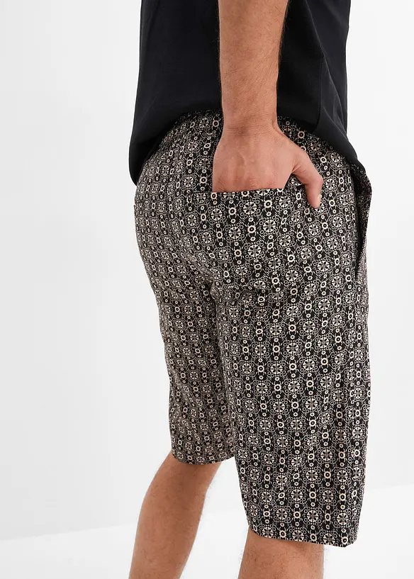 Chino bermuda met linnen, bonprix
