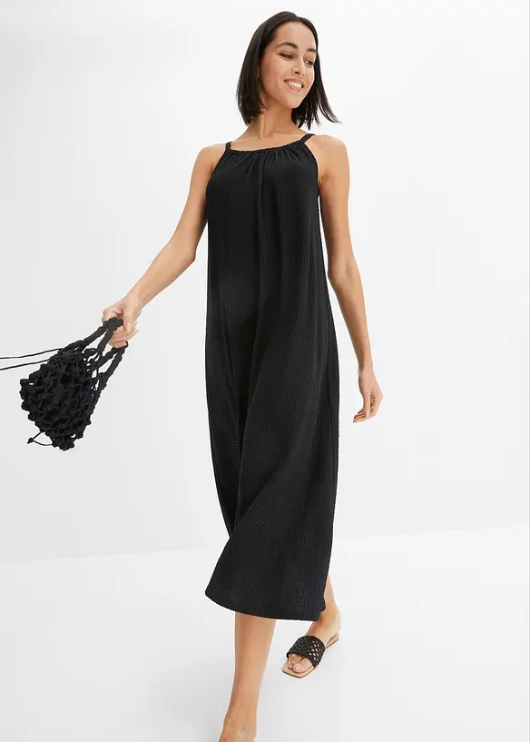 Wijde jersey jurk in midilengte, bonprix
