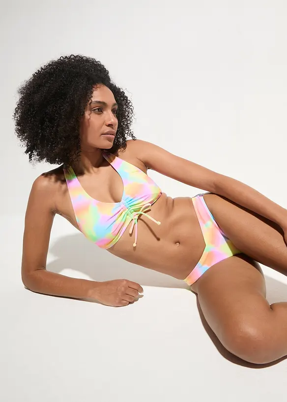 Halter bikini met rimpels (2-dlg. set), bonprix