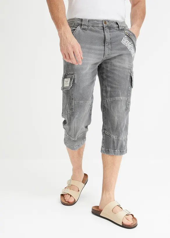 3/4 jeans met cargozakken, loose fit, bonprix