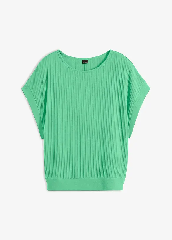 Geribd shirt met vleermuismouwen, bonprix
