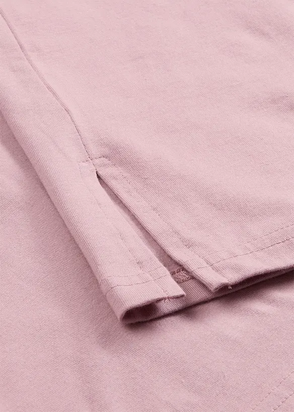 Basic longshirt met V-hals (set van 2), bonprix