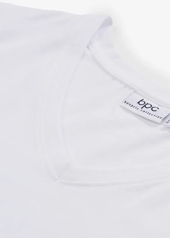 Basic longshirt met V-hals (set van 2), bonprix