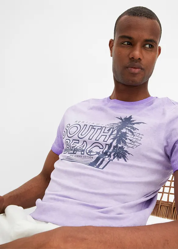T-shirt in washed out look van biologisch katoen, bonprix