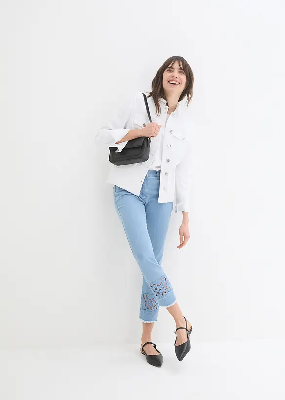 7/8 jeans met borduursel, bpc selection
