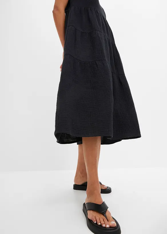 Mousseline jurk van katoen, bonprix