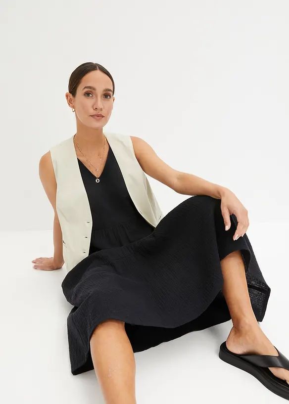 Mousseline jurk van katoen, bonprix