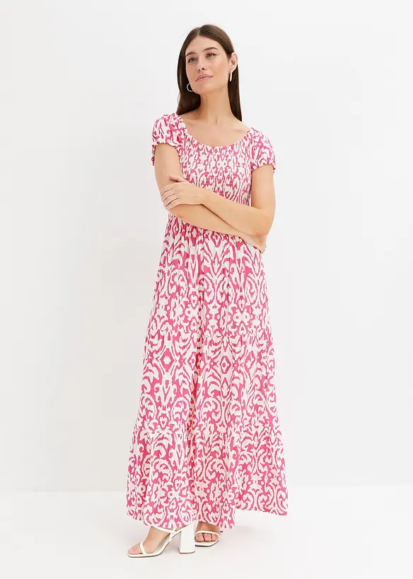Gedessineerde maxi jurk van een viscose mix, bonprix