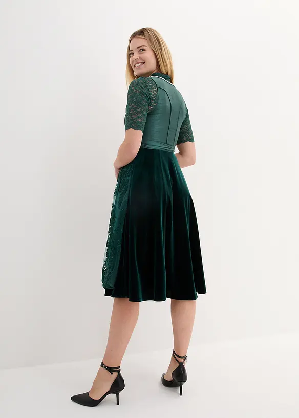 Dirndl met schort met borduursel (2-dlg. set), bonprix