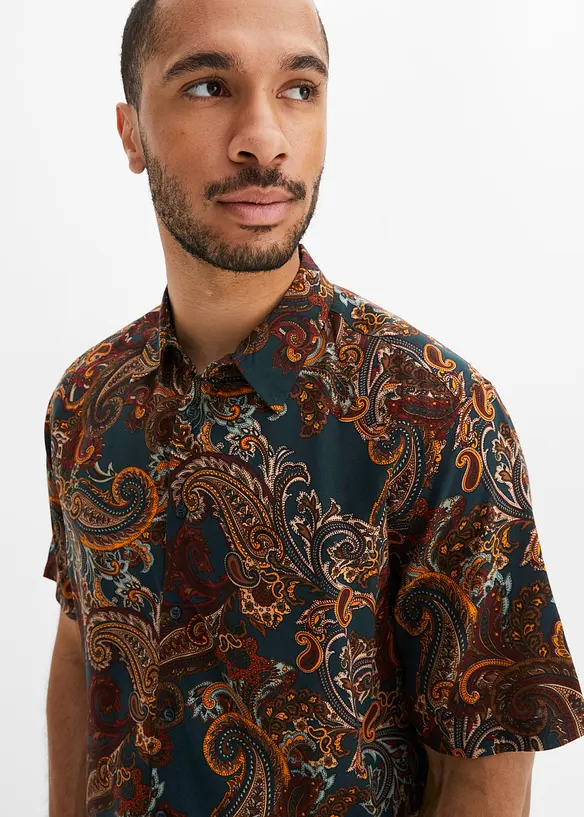 Viscose overhemd met korte mouwen, bonprix
