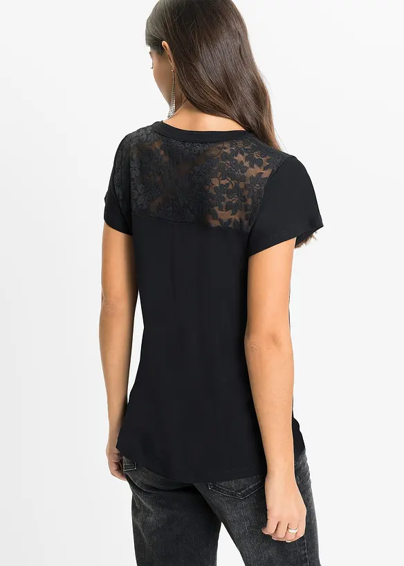 Henley shirt van een viscosemix, bonprix